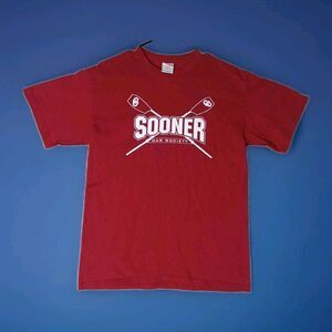 Oklahoma Sooners Men’s T-Shirt Medium - Oar Society OU Logo Short Sleeve Red